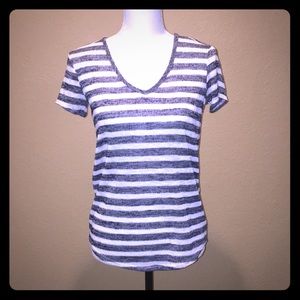 Women’s Navy Blue & White Top
